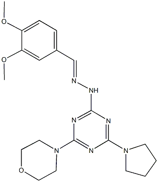 3,4-dimethoxybenzaldehyde [4-(4-morpholinyl)-6-(1-pyrrolidinyl)-1,3,5-triazin-2-yl]hydrazone 结构式