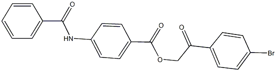 2-(4-bromophenyl)-2-oxoethyl 4-(benzoylamino)benzoate 结构式