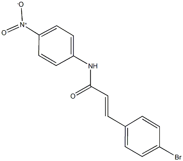 3-(4-bromophenyl)-N-{4-nitrophenyl}acrylamide 结构式