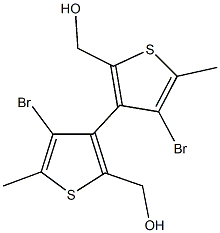 3,3'-bis[4-bromo-2-(hydroxymethyl)-5-methylthiophene] 结构式