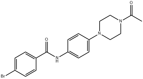 N-[4-(4-acetylpiperazin-1-yl)phenyl]-4-bromobenzamide 结构式