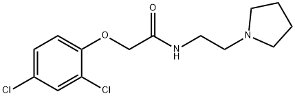 2-(2,4-dichlorophenoxy)-N-[2-(1-pyrrolidinyl)ethyl]acetamide 结构式