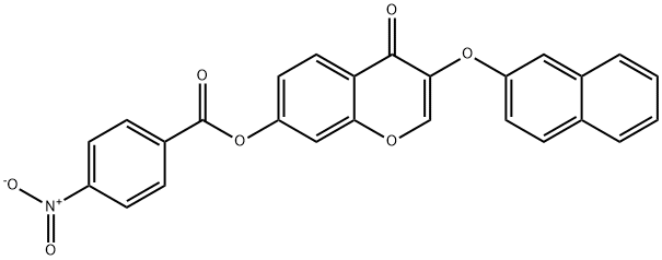 3-(2-naphthyloxy)-4-oxo-4H-chromen-7-yl 4-nitrobenzoate 结构式