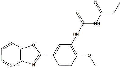 N-[5-(1,3-benzoxazol-2-yl)-2-methoxyphenyl]-N'-propionylthiourea 结构式