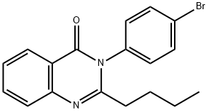 3-(4-bromophenyl)-2-butyl-4(3H)-quinazolinone 结构式