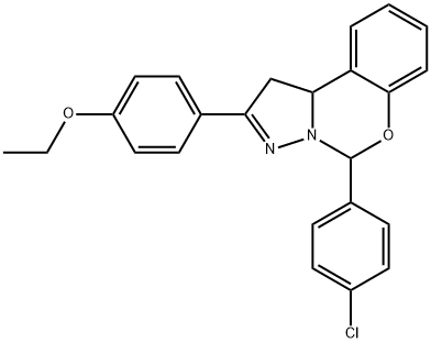 4-[5-(4-chlorophenyl)-1,10b-dihydropyrazolo[1,5-c][1,3]benzoxazin-2-yl]phenyl ethyl ether 结构式