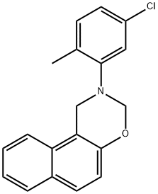 2-(5-chloro-2-methylphenyl)-2,3-dihydro-1H-naphtho[1,2-e][1,3]oxazine 结构式