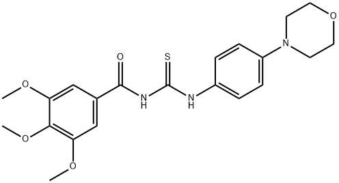 N-[4-(4-morpholinyl)phenyl]-N'-(3,4,5-trimethoxybenzoyl)thiourea 结构式