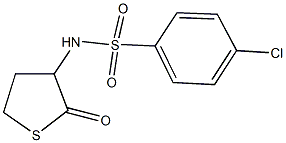 4-chloro-N-(2-oxotetrahydro-3-thienyl)benzenesulfonamide 结构式