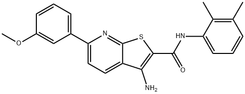 3-amino-N-(2,3-dimethylphenyl)-6-(3-methoxyphenyl)thieno[2,3-b]pyridine-2-carboxamide 结构式