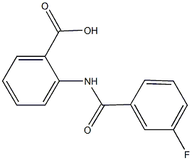 2-[(3-fluorobenzoyl)amino]benzoic acid 结构式