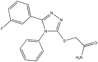 2-{[5-(3-fluorophenyl)-4-phenyl-4H-1,2,4-triazol-3-yl]sulfanyl}acetamide 结构式