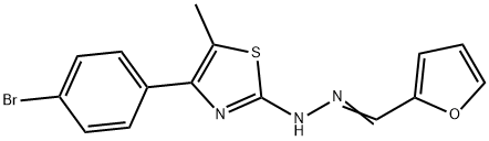 2-furaldehyde [4-(4-bromophenyl)-5-methyl-1,3-thiazol-2-yl]hydrazone 结构式