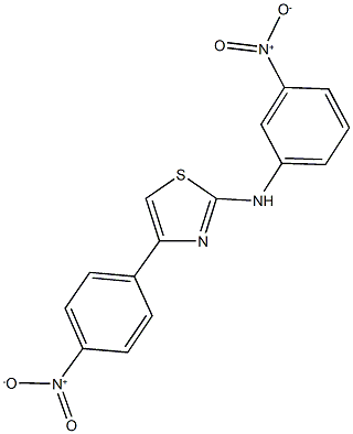 2-{3-nitroanilino}-4-{4-nitrophenyl}-1,3-thiazole 结构式