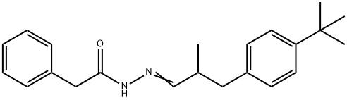 N'-[3-(4-tert-butylphenyl)-2-methylpropylidene]-2-phenylacetohydrazide 结构式