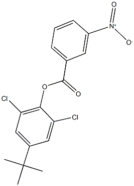 4-tert-butyl-2,6-dichlorophenyl 3-nitrobenzoate 结构式