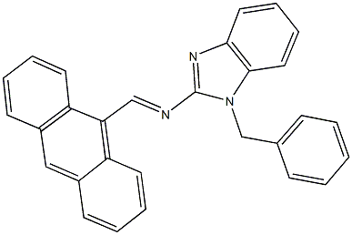 N-(9-anthrylmethylene)-N-(1-benzyl-1H-benzimidazol-2-yl)amine 结构式