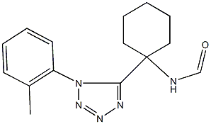 1-[1-(2-methylphenyl)-1H-tetraazol-5-yl]cyclohexylformamide 结构式