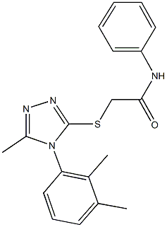 2-{[4-(2,3-dimethylphenyl)-5-methyl-4H-1,2,4-triazol-3-yl]sulfanyl}-N-phenylacetamide 结构式