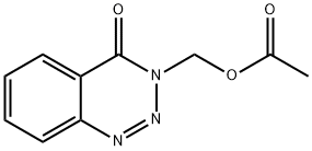 (4-oxo-1,2,3-benzotriazin-3(4H)-yl)methyl acetate 结构式