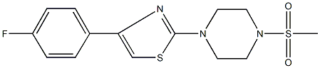 1-[4-(4-fluorophenyl)-1,3-thiazol-2-yl]-4-(methylsulfonyl)piperazine 结构式