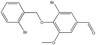 3-bromo-4-[(2-bromobenzyl)oxy]-5-methoxybenzaldehyde 结构式