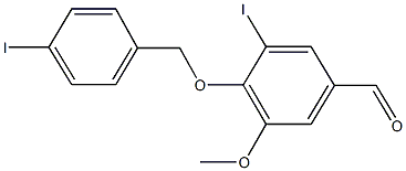 3-iodo-4-[(4-iodobenzyl)oxy]-5-methoxybenzaldehyde 结构式