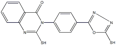 2-mercapto-3-[4-(5-mercapto-1,3,4-oxadiazol-2-yl)phenyl]quinazolin-4(3H)-one 结构式