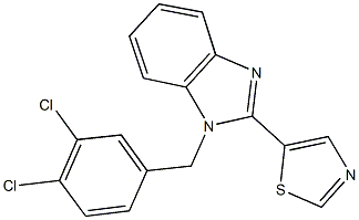 1-(3,4-dichlorobenzyl)-2-(1,3-thiazol-5-yl)-1H-benzimidazole 结构式