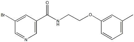 5-bromo-N-[2-(3-methylphenoxy)ethyl]nicotinamide 结构式