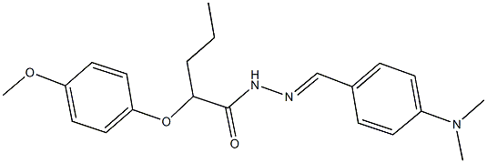 N'-[4-(dimethylamino)benzylidene]-2-(4-methoxyphenoxy)pentanohydrazide 结构式