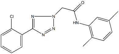 2-[5-(2-chlorophenyl)-2H-tetraazol-2-yl]-N-(2,5-dimethylphenyl)acetamide 结构式
