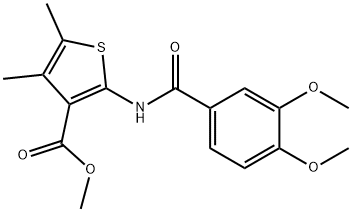 methyl 2-[(3,4-dimethoxybenzoyl)amino]-4,5-dimethyl-3-thiophenecarboxylate 结构式