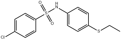 4-chloro-N-[4-(ethylsulfanyl)phenyl]benzenesulfonamide 结构式