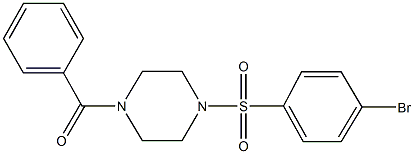 1-benzoyl-4-[(4-bromophenyl)sulfonyl]piperazine 结构式