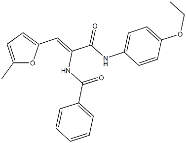 N-[1-[(4-ethoxyanilino)carbonyl]-2-(5-methyl-2-furyl)vinyl]benzamide 结构式