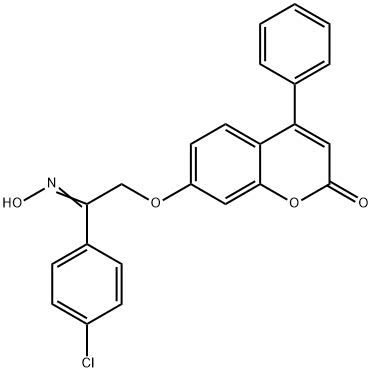 7-[2-(4-chlorophenyl)-2-(hydroxyimino)ethoxy]-4-phenyl-2H-chromen-2-one 结构式