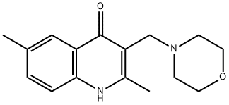 2,6-dimethyl-3-(4-morpholinylmethyl)-4-quinolinol 结构式