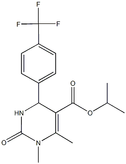 isopropyl 1,6-dimethyl-2-oxo-4-[4-(trifluoromethyl)phenyl]-1,2,3,4-tetrahydro-5-pyrimidinecarboxylate 结构式