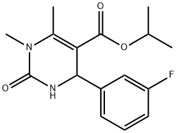 isopropyl 4-(3-fluorophenyl)-1,6-dimethyl-2-oxo-1,2,3,4-tetrahydro-5-pyrimidinecarboxylate 结构式