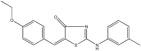 5-(4-ethoxybenzylidene)-2-(3-toluidino)-1,3-thiazol-4(5H)-one 结构式