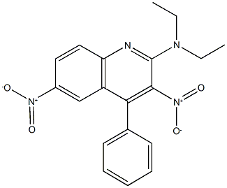 2-(diethylamino)-3,6-dinitro-4-phenylquinoline 结构式