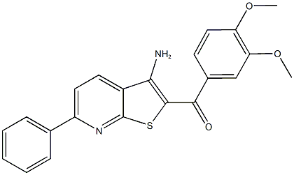 (3-amino-6-phenylthieno[2,3-b]pyridin-2-yl)(3,4-dimethoxyphenyl)methanone 结构式