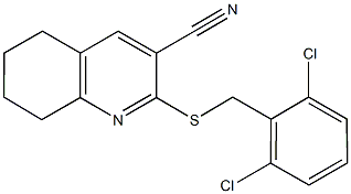 2-[(2,6-dichlorobenzyl)sulfanyl]-5,6,7,8-tetrahydro-3-quinolinecarbonitrile 结构式