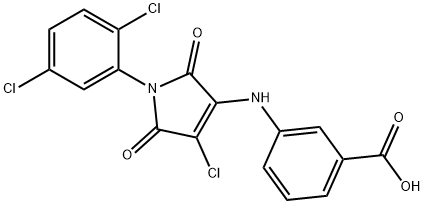 3-{[4-chloro-1-(2,5-dichlorophenyl)-2,5-dioxo-2,5-dihydro-1H-pyrrol-3-yl]amino}benzoic acid 结构式