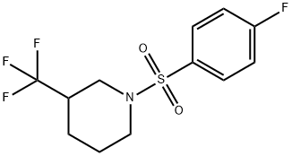 1-[(4-fluorophenyl)sulfonyl]-3-(trifluoromethyl)piperidine 结构式