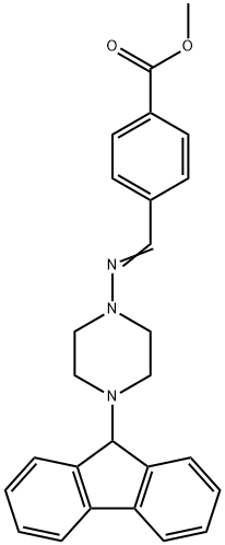 methyl 4-({[4-(9H-fluoren-9-yl)-1-piperazinyl]imino}methyl)benzoate 结构式