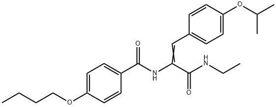 4-butoxy-N-[1-[(ethylamino)carbonyl]-2-(4-isopropoxyphenyl)vinyl]benzamide 结构式