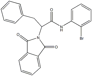 N-(2-bromophenyl)-2-(1,3-dioxo-1,3-dihydro-2H-isoindol-2-yl)-3-phenylpropanamide 结构式