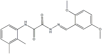 2-[2-(2,5-dimethoxybenzylidene)hydrazino]-N-(2,3-dimethylphenyl)-2-oxoacetamide 结构式